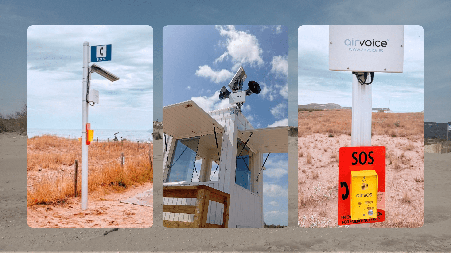 wireless public address system for beaches